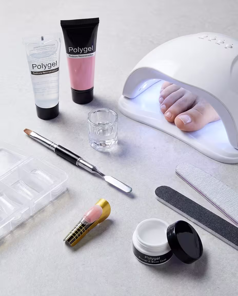 Polygel Reconstruction Kit – UV Lamp and Sculpting Tools