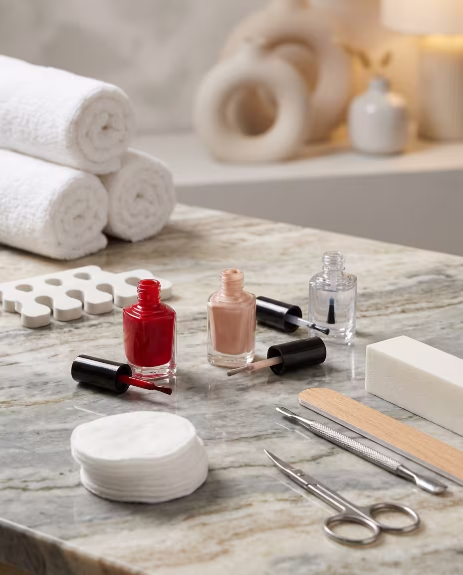 Classic Nail Polish Selection for Pedicure